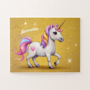 Puzzle Unicorne avec Mane colorée magique