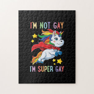 Puzzle Unicorne, Drapeau LGBT Super Gay pride Im Non Gay