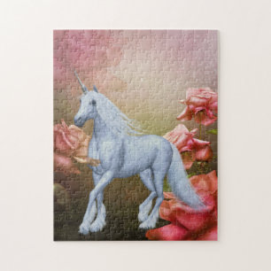 Puzzle Unicorne Et Rose Imaginaire Cheval Art