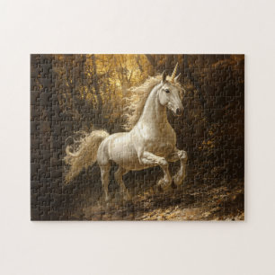 Puzzle Unicorne Qui Traverse La Peinture Forestière