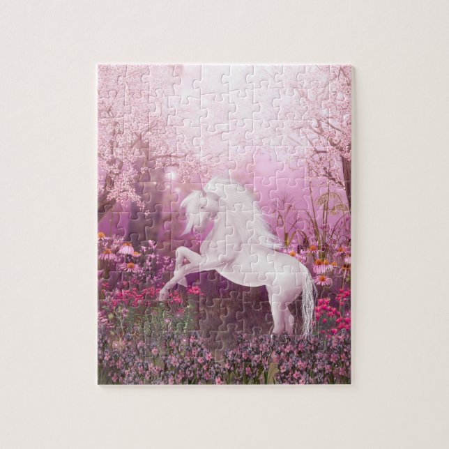 Puzzle Unicorne rose (Vertical)