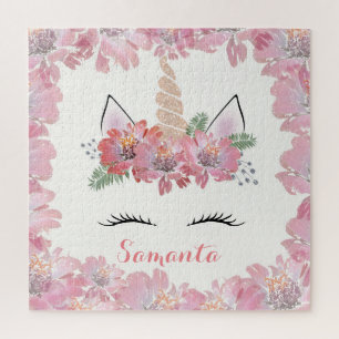 Puzzle Unicorne, visage Unicorne, personnalisé, filin, f