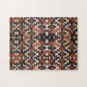 Puzzle Unique Antique Turkoman Oriental Rug Pattern