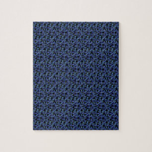 Puzzle Unique Gras Hip Géométrique Bleu Cyan Gris Noir