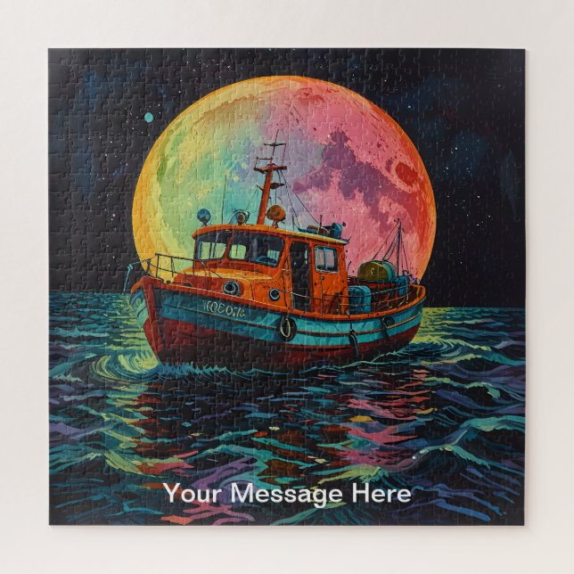 Puzzle Unique psychédélique et amusante personnalisée (Vertical)