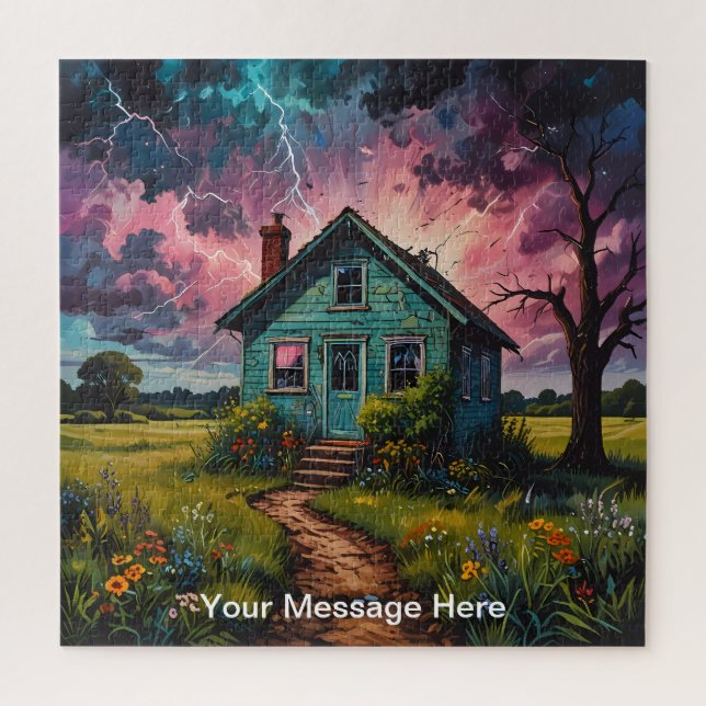 Puzzle Unique psychédélique et amusante personnalisée (Vertical)