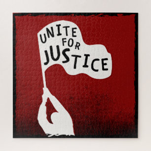 Puzzle Unite for Justice ! Bannière Slogan