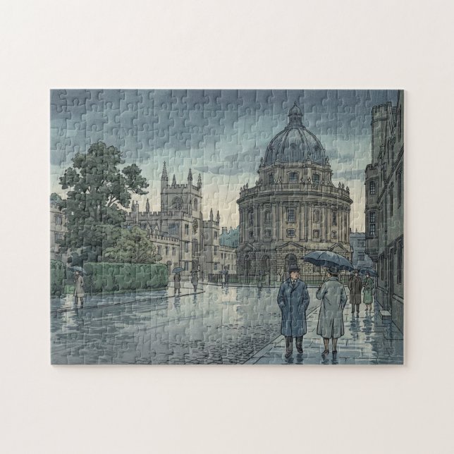 Puzzle Université d'Oxford sous la pluie (Horizontal)