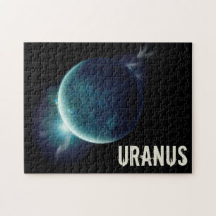 Puzzle Uranus bleu planète 3d espace univers illustration