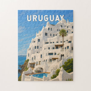 Puzzle Uruguay Casapueblo Illustration Art de Voyage Vint