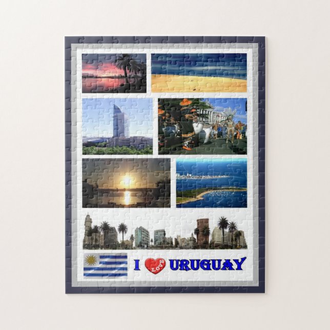Puzzle Uruguay - I Love - (Vertical)