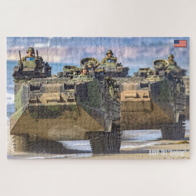 Puzzle US BEACH ASSAULT - AAV (20x30 pouces) (Horizontal)