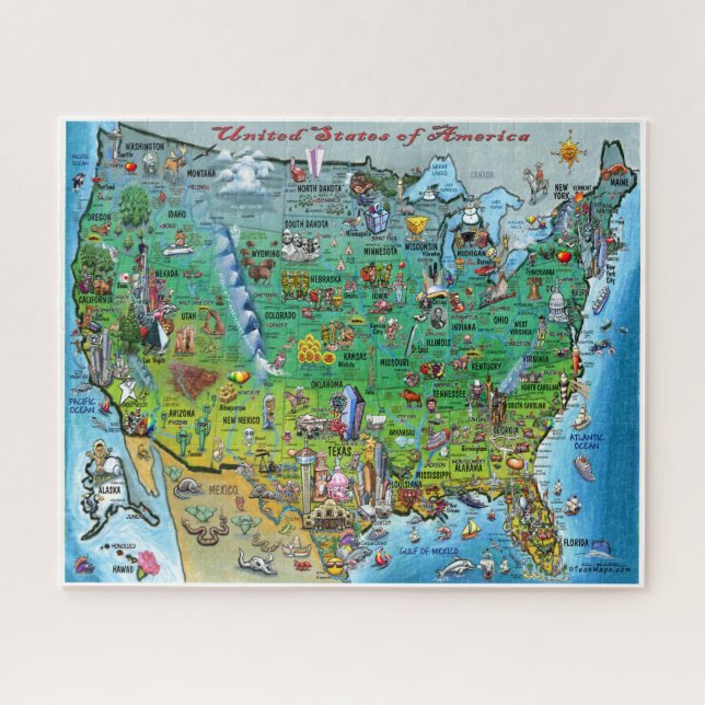Puzzle USA Fun Map (Horizontal)