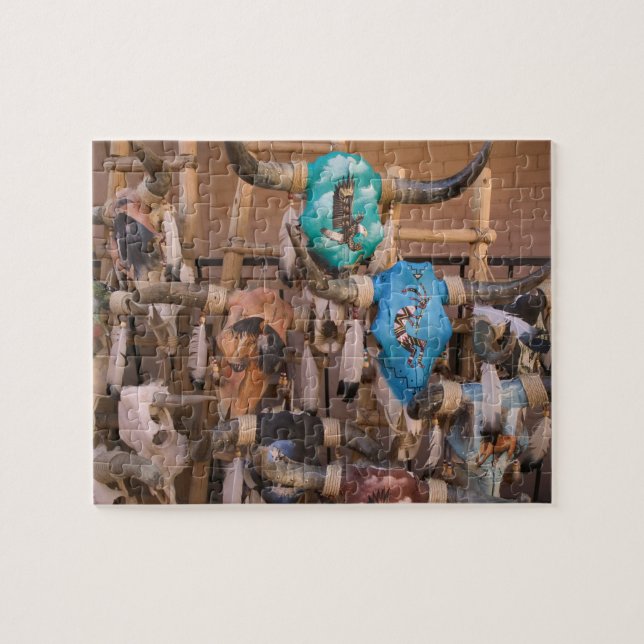 Puzzle USA, Nouveau Mexique, Père Noël Fe : Le centre-vil (Horizontal)