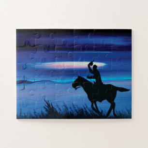 Puzzle USA Pony Express 🐎 Cowboy Rider Peinture