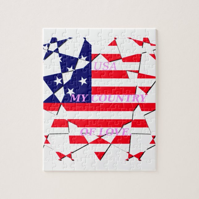 Puzzle USA Star Spangled Love My Country of Love (Vertical)