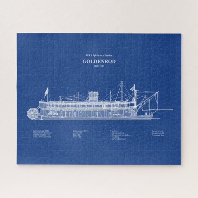 Puzzle USCG Lighthouse Tender Goldenrod - ABD (Horizontal)