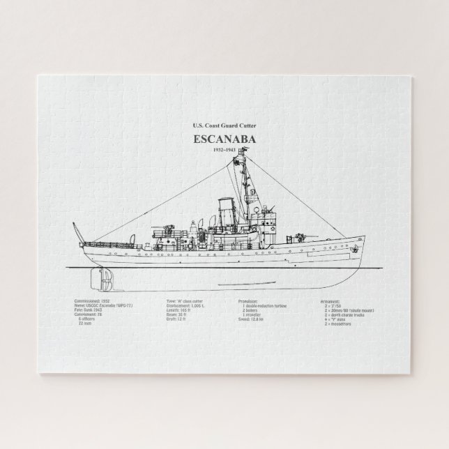 Puzzle USCGC Escanaba wpc-77 - BD (Horizontal)
