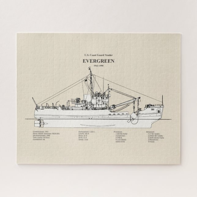 Puzzle USCGT À feuillage persistant wlb-295 - SBD (Horizontal)