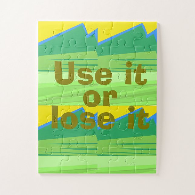 Puzzle Use it or Lose it Christmas Gift (Vertical)