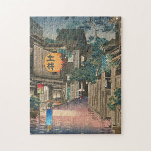 Puzzle Ushigome Kagurazaka Tsuchiya Koitsu shin art hanga