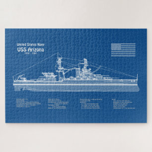 Puzzle USS Arizona - Plan de plan d'expédition ABD
