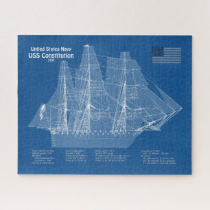 Puzzle USS Constitution - Plan directeur des navires ABD