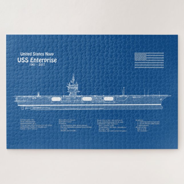 Puzzle USS Enterprise - Plan de plan d'expédition ABD (Horizontal)