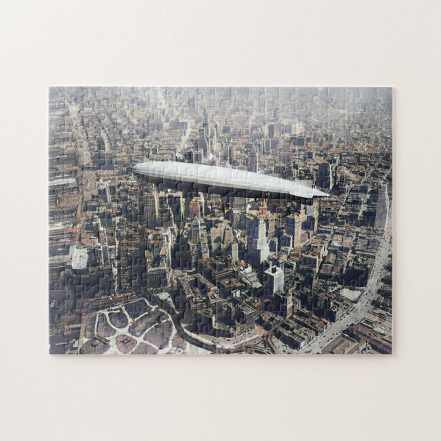 Puzzle USS Los Angeles (ZR-3) dirigeable au-dessus de New (Horizontal)