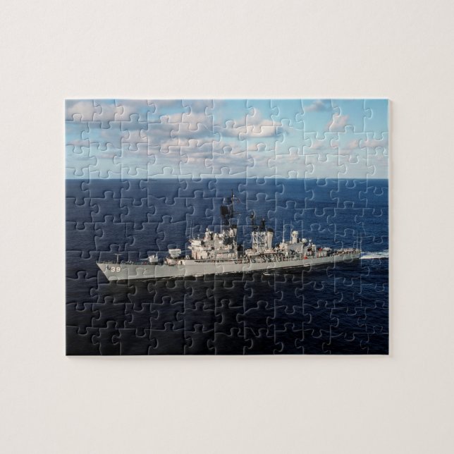 Puzzle USS MacDonough - Détroyer nautique Vintage (Horizontal)