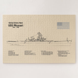 Puzzle USS Missouri - Plan directeur des navires SD