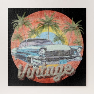 Puzzle Vacances d'été en voiture vintage rustique