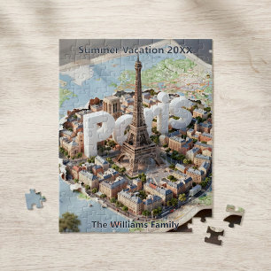 Puzzle Vacances en famille à Paris France Souvenir 3D