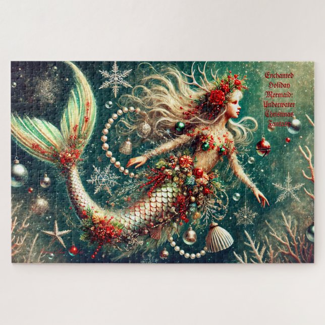 Puzzle Vacances Enchantées Sirène Noël Fantaisie (Horizontal)