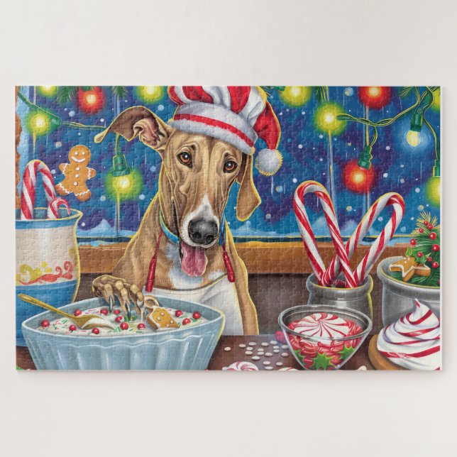 Puzzle Vacances Greyhound de la pâtisserie : Noël festif (Horizontal)