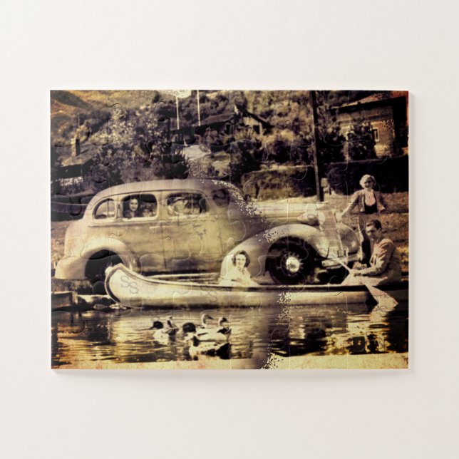Puzzle Vacances vintages en voiture classique (Horizontal)
