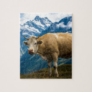 Puzzle Vache à Grindelwald - Alpes de Bernese - la Suiss