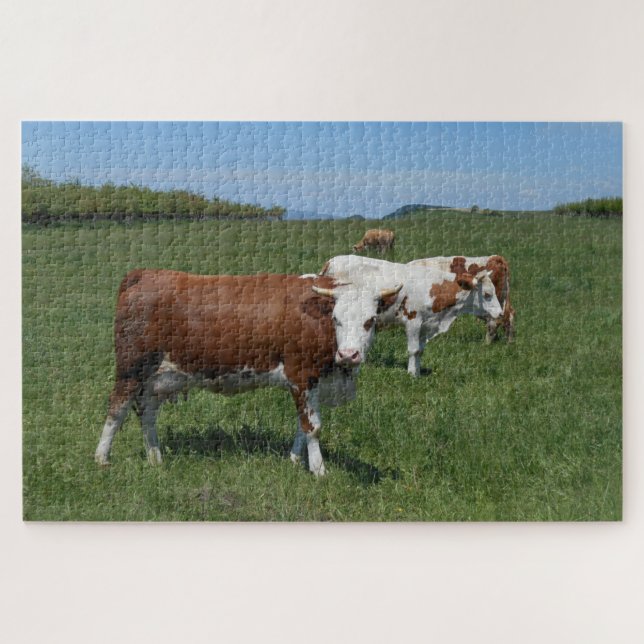 Puzzle Vaches dans le pâturage (Horizontal)