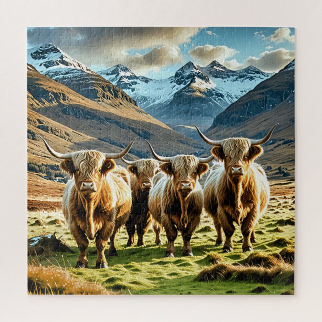 Puzzle Vaches Highland, (Vertical)
