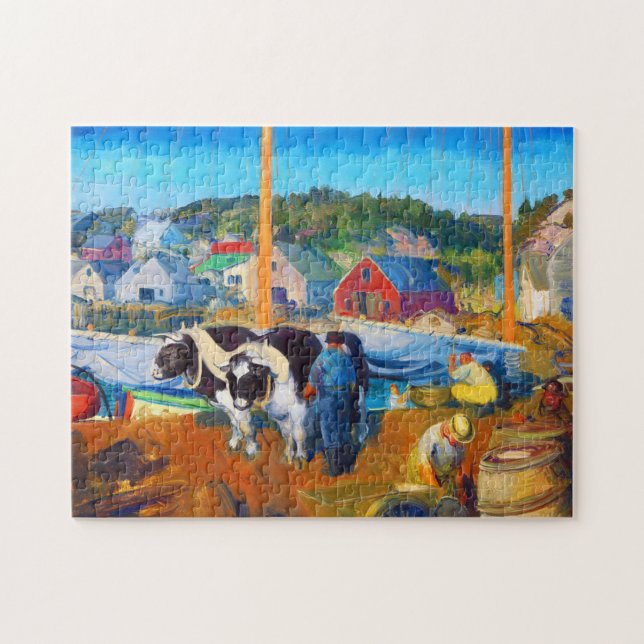 Puzzle Vaches, quai de George Wesley Bellows (Horizontal)