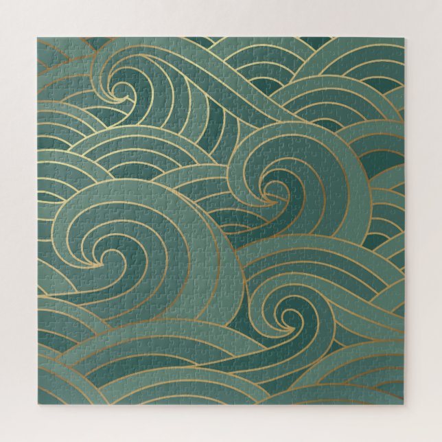 Puzzle Vague d'or : Traditionnel luxe oriental (Vertical)
