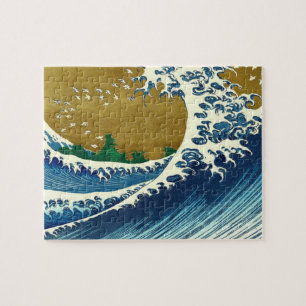 Puzzle Vague géante d'Hokusai Japon Océan Vintage