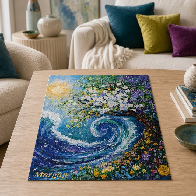 Puzzle Vague Océanique Fantaisiste | Peinture Impressionn (Créateur téléchargé)
