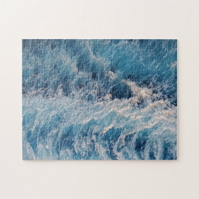 Puzzle Vagues bleu océan (Horizontal)