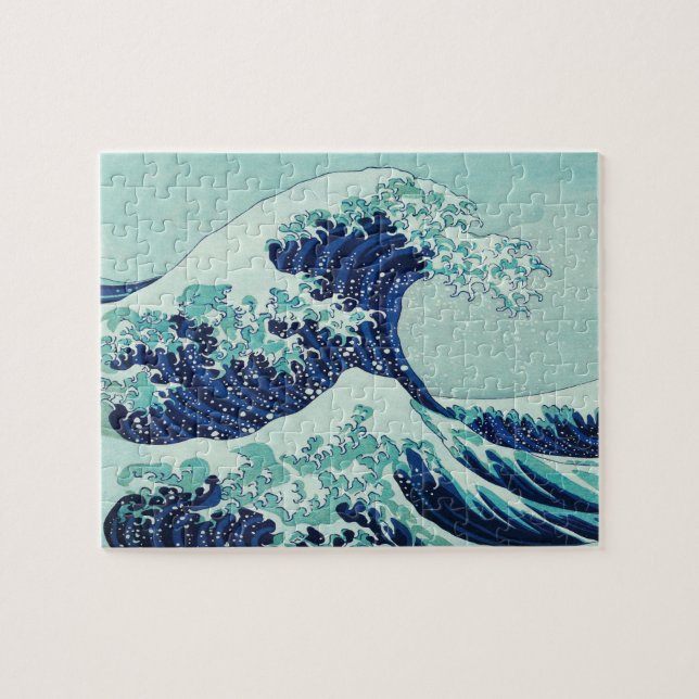 Puzzle Vagues bleues Hokusai (Horizontal)