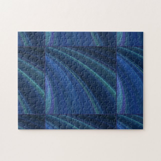 Puzzle Vagues de sable doux bleu et vert (Horizontal)