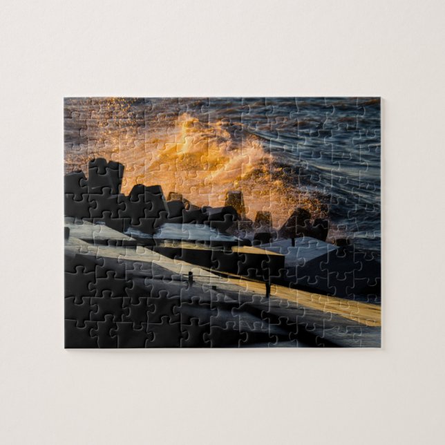 Puzzle Vagues d'or Sunset (Horizontal)