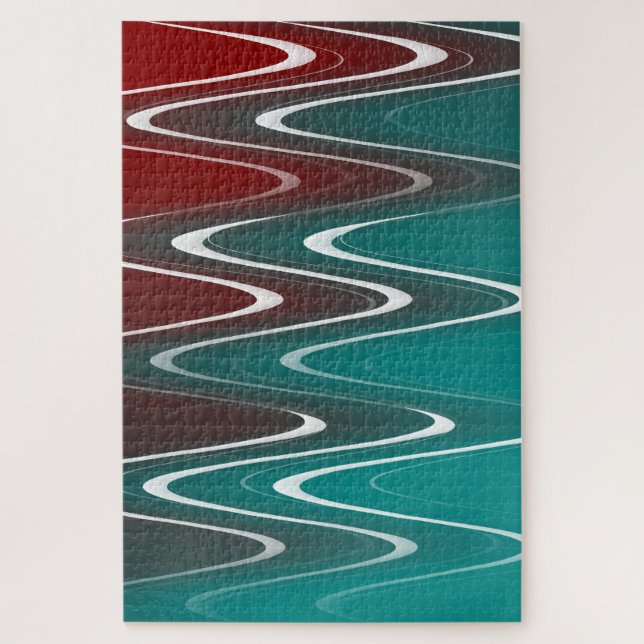 Puzzle Vagues en blanc (Vertical)