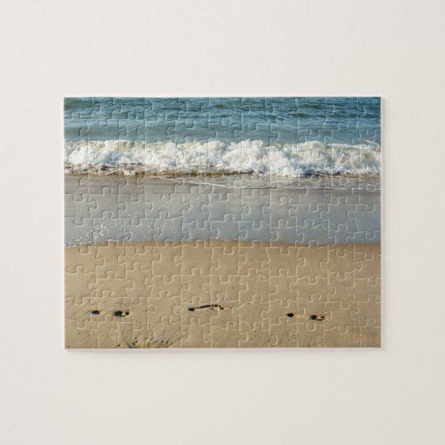Puzzle Vagues et empreintes - (Horizontal)