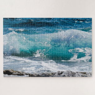 Puzzle Vagues et rochers de l'océan bleu, Vs 2